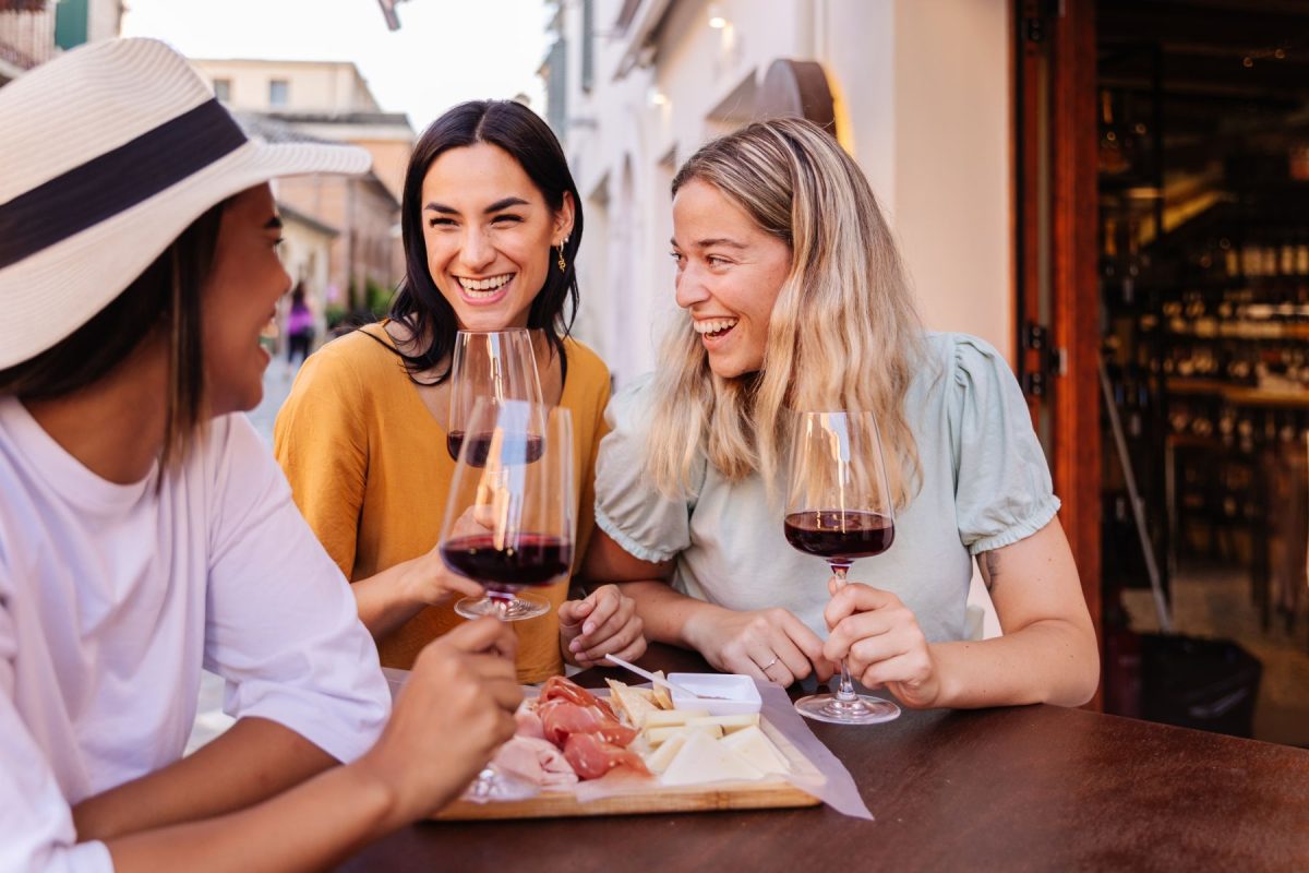 Group of women with Wine